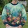 Aurora Wildflower Color For Cozy Winter Days And Artistic Everyday Wear All-over Print Knitted Sweater - 6