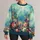 Aurora Wildflower Color For Cozy Winter Days And Artistic Everyday Wear All-over Print Knitted Sweater - 1