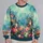 Aurora Wildflower Color For Cozy Winter Days And Artistic Everyday Wear All-over Print Knitted Sweater - 2