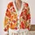 Autumn Maple Leaves in Warm Tones for Cozy Everyday Layering and Nature Lovers All-over Print Knitted Cardigan - 2