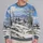 Snowy Countryside Cottages and Sheep for Cozy Winter Walks and Peaceful Rural Getaways All-over Print Knitted Sweater - 2