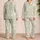 Mint Green Guinea Pig Sleepwear for Cozy Nights, Lounging, and Weekend Home Comfort Satin Pajamas Set - 2
