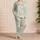 Mint Green Guinea Pig Sleepwear for Cozy Nights, Lounging, and Weekend Home Comfort Satin Pajamas Set - 4