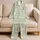 Mint Green Guinea Pig Sleepwear for Cozy Nights, Lounging, and Weekend Home Comfort Satin Pajamas Set - 5