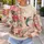 Hummingbird Among Pink Blossoms for Spring Garden Lovers and Nature Enthusiasts Everywhere All-over Print Knitted Sweater - 5