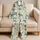 Sea Turtle, Seahorse And Crab Ocean Motifs For Beach Getaways And Cozy Resort Days Satin Pajamas Set - 5
