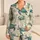 Sea Turtle, Seahorse And Crab Ocean Motifs For Beach Getaways And Cozy Resort Days Satin Pajamas Set - 1