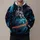 Seated Astronaut on Ringed Planet for Cosmic Adventures and Everyday Exploration All-over Print Hoodie (Lightweight) - 1