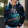 Seated Astronaut on Ringed Planet for Cosmic Adventures and Everyday Exploration All-over Print Hoodie (Lightweight) - 5