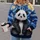 Starry Sky Panda Beneath Golden Cosmic Whirls for Relaxed Weekend Outdoor Adventures All-over Print Hoodie (Lightweight) - 2