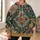 Teal Gold Floral Medallion for Cultural Celebrations and Elegant Everyday Wear All-over Print Hoodie (Lightweight) - 6