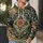 Teal Gold Floral Medallion for Cultural Celebrations and Elegant Everyday Wear All-over Print Hoodie (Lightweight) - 5