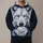 White Wolf and Rose Portrait for Bold Nature Lovers and Winter Nights All-over Print Hoodie (Lightweight) - 1