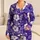 Royal Violet Hibiscus Blooms For Resort Evenings, Tropical Luxe Loungewear For Women Satin Pajamas Set - 1