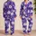 Royal Violet Hibiscus Blooms For Resort Evenings, Tropical Luxe Loungewear For Women Satin Pajamas Set - 2