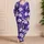 Royal Violet Hibiscus Blooms For Resort Evenings, Tropical Luxe Loungewear For Women Satin Pajamas Set - 4
