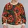 Folk Floral Medallions in Teal and Rust for Autumn Casual Style All-over Print Knitted Sweater - 2