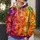 Vibrant Autumn Maple Leaf Color Study for Casual Campus and Weekend Outdoor Wear All-over Print Hoodie (Lightweight) - 5