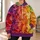 Vibrant Autumn Maple Leaf Color Study for Casual Campus and Weekend Outdoor Wear All-over Print Hoodie (Lightweight) - 6