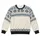 Nordic Blue And Ivory Geometric Motifs For Cozy Autumn Weekend Wear All-over Print Knitted Sweater - 4