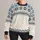 Nordic Blue And Ivory Geometric Motifs For Cozy Autumn Weekend Wear All-over Print Knitted Sweater - 1