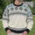 Nordic Blue And Ivory Geometric Motifs For Cozy Autumn Weekend Wear All-over Print Knitted Sweater - 6
