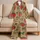 Khaki Strawberry Motif for Summer Lounging, Beach Days, Weekend Trips, and Gifts for Her Satin Pajamas Set - 5