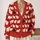 Cream Sheep Motif For Cozy Rural Layering, Casual Country Style For Women And Farmers All-over Print Knitted Cardigan - 2