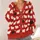 Cream Sheep Motif For Cozy Rural Layering, Casual Country Style For Women And Farmers All-over Print Knitted Cardigan - 4