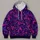 Magenta Violet Baroque Swirls for Night Out and Everyday Alternative Street Style All-over Print Hoodie (Lightweight) - 4