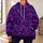 Magenta Violet Baroque Swirls for Night Out and Everyday Alternative Street Style All-over Print Hoodie (Lightweight) - 6