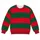 Crimson And Forest Green Wide Stripes For Bold Casual Everyday Style All-over Print Knitted Sweater - 4