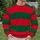 Crimson And Forest Green Wide Stripes For Bold Casual Everyday Style All-over Print Knitted Sweater - 6