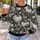 Monochrome Pumpkin Field for Crisp Autumn Outings and Relaxed Everyday Streetwear Style All-over Print Knitted Sweater - 5
