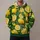 Lemon Slice and Green Leaf Motifs for Fresh Casual Summer Weekend Streetwear Style All-over Print Hoodie (Lightweight) - 1