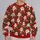 Santa Faces and Evergreen Trees for Festive Christmas Holiday Celebrations Together All-over Print Knitted Sweater - 2