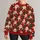 Santa Faces and Evergreen Trees for Festive Christmas Holiday Celebrations Together All-over Print Knitted Sweater - 1