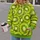 Lime Green Kiwi Slice Motif For Fresh Everyday Street Style Wear All-over Print Hoodie (Lightweight) - 2