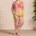 Blush Citrus Slice Watercolor Resort Nights for Cozy Summer Getaways for Women Satin Pajamas Set - 4