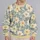 Oversized Cream Wildflowers and Blue Botanicals for Relaxed Springtime Everyday Style All-over Print Knitted Sweater - 2