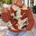 Ivory Flying Cranes on Terracotta for Artful Everyday Wear and Thoughtful Gift Giving All-over Print Knitted Sweater - 5