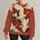Ivory Flying Cranes on Terracotta for Artful Everyday Wear and Thoughtful Gift Giving All-over Print Knitted Sweater - 1