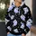 Pastel Ghost Cats and Neon Stars for Whimsical Everyday Wear and Nighttime Outings All-over Print Hoodie (Lightweight) - 5