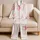 Ivory Smoke Plume Home Comfort for Cozy Evenings, Relaxed Mornings, and Gifts for Her Satin Pajamas Set - 5