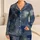 Blue Gray Abstract Oil Wash Lounge Style For Modern Minimalists And Art Lovers At Home Satin Pajamas Set - 1