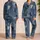 Blue Gray Abstract Oil Wash Lounge Style For Modern Minimalists And Art Lovers At Home Satin Pajamas Set - 2
