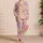 Blush Daisy Floral For Cozy Nights, Relaxed Mornings, And Soft Pastel Home Style Satin Pajamas Set - 4