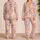 Blush Daisy Floral For Cozy Nights, Relaxed Mornings, And Soft Pastel Home Style Satin Pajamas Set - 2