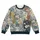 Blue And Ivory Botanical Patchwork Florals For Artful Everyday Casual Wardrobe Style All-over Print Knitted Sweater - 4