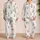 Vintage Nautical Anchor and Lighthouse Coastal Relaxation for Women Beach Getaways Satin Pajamas Set - 2